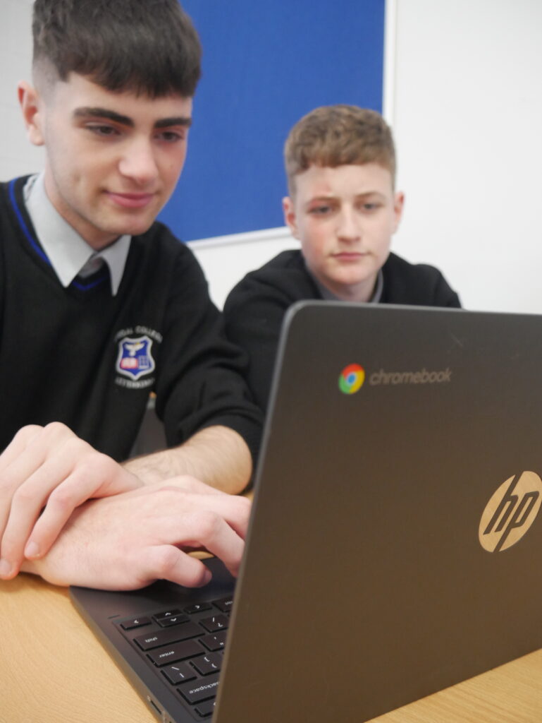 Students with digital technologies