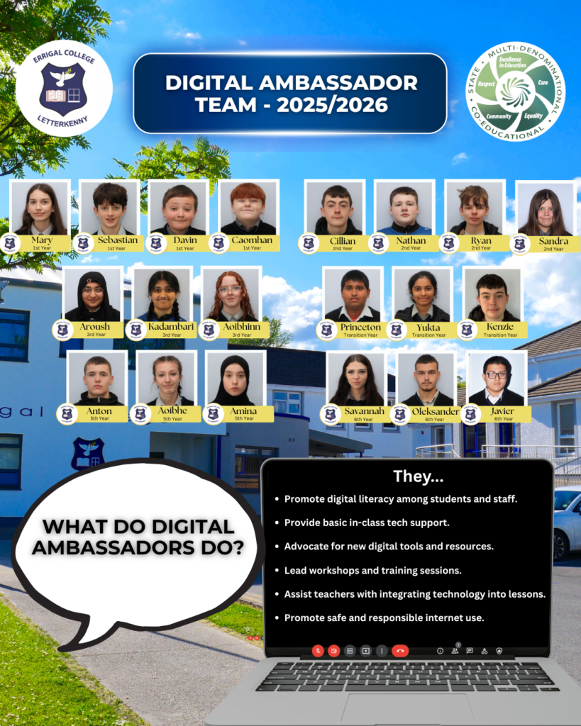 Errigal-College-Digital Ambassadors Insta Post