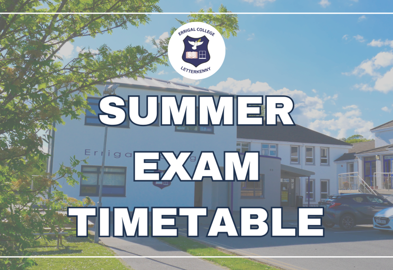 Summer Exam Timetable